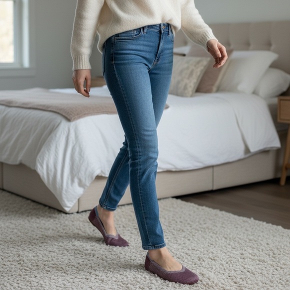 Rothy’s Rare Birdseye Plum Ballet Flats – Size 8.5 Authentic Very Good Condition - Picture 3 of 17